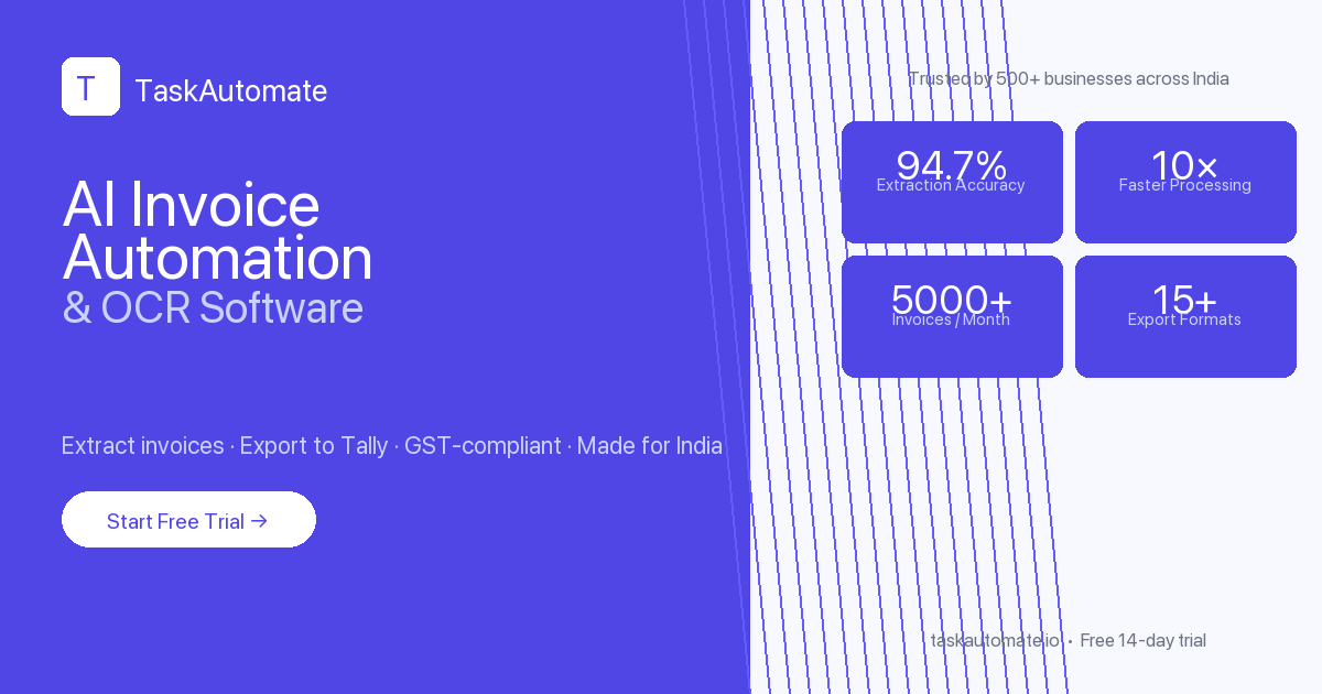 TaskAutomate — AI Invoice Automation & OCR Software